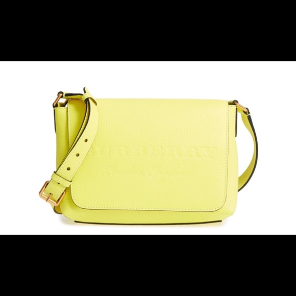 Burberry Small Embossed Neon Leather Messenger Bag - Picture 2 of 5